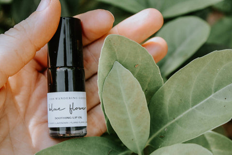 Blue Flower Lip Oil