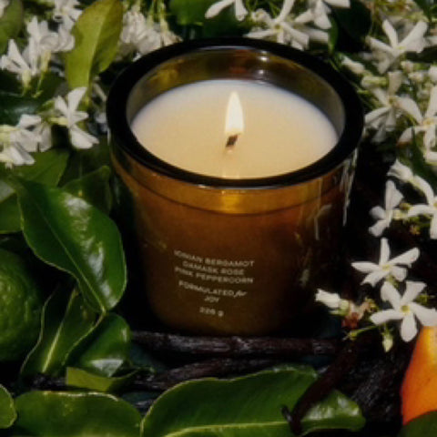 Night Blooming Jasmine and Damask Rose Candle - Flamingo Estate