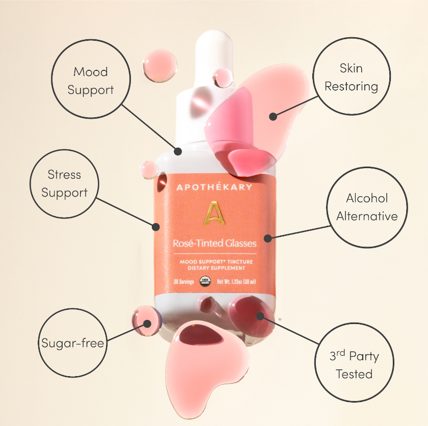Rosé-Tinted Glasses™, Non-Alcoholic Herbal Rosé Alternative